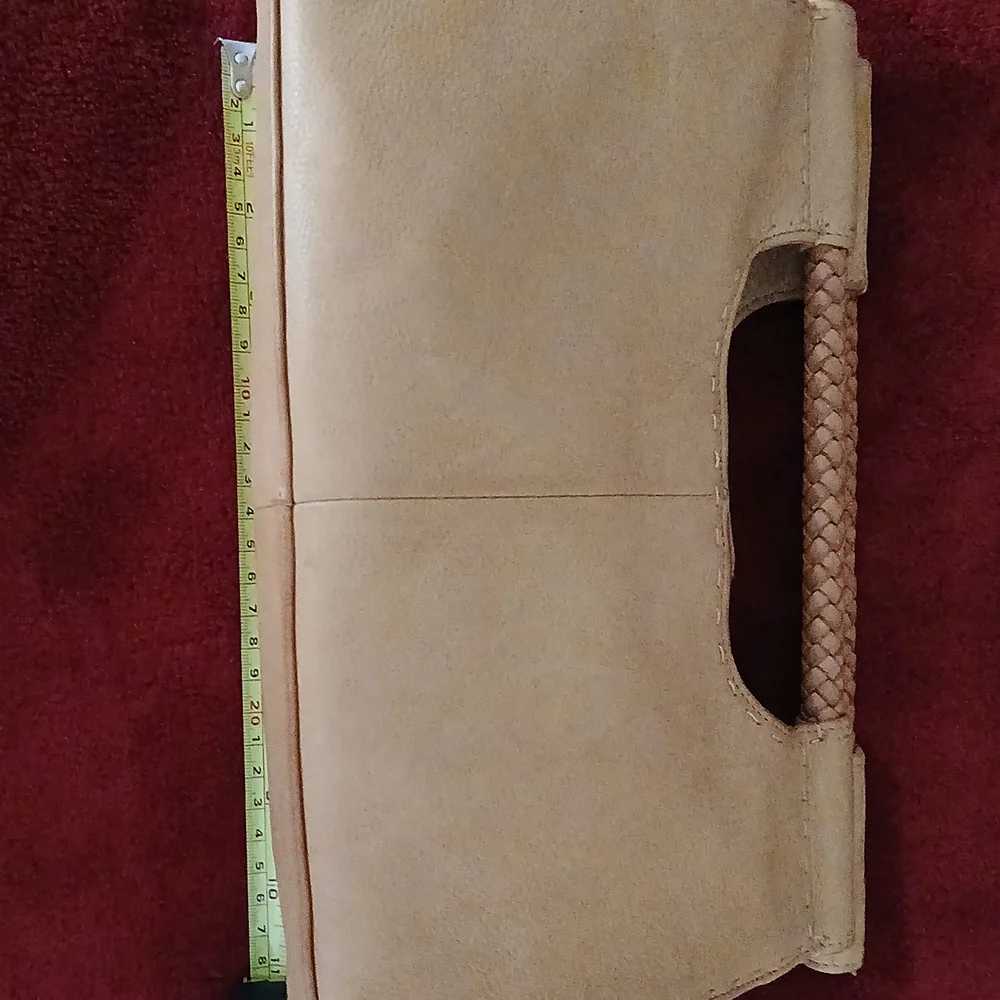 Fossil Genuine Leather Woven Handle Crossbody Handbag/Clutch - Picture 7 of 9